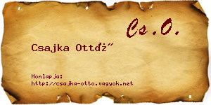 Csajka Ottó névjegykártya